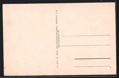 AK Neckarwestheim, Ortsansicht mit umliegenden Feldern