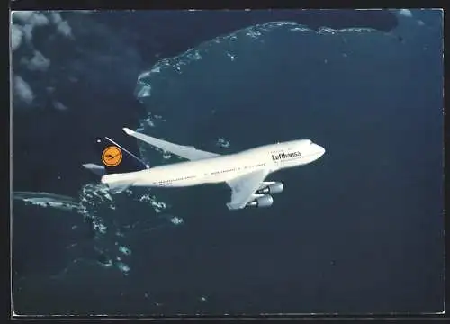 AK Flugzeug Boeing 747-400 der Lufthansa