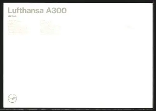 AK Flugzeug der Lufthansa A300 Airbus in der Luft