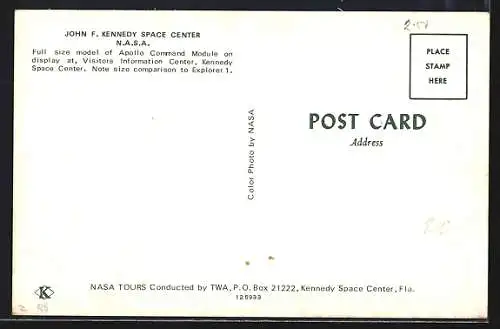 AK Model of Apollo Command Module, John F. Kennedy Space Center, Raumfahrt