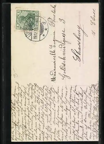 AK Drei Weihnachtsengel in einem Wald