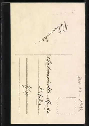 AK Joyeux Noel, Zwei Weihnachtsengel mit geschmücktem Tannenbaum