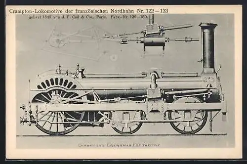 AK Crampton-Lokomotive der französischen Nordbahn, Nr. 122-133