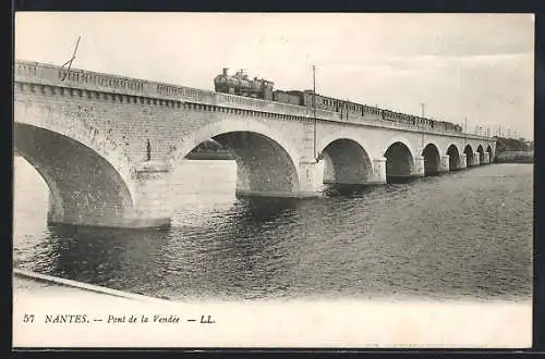 AK Nantes, Pont de la Vendée, französische Eisenbahn