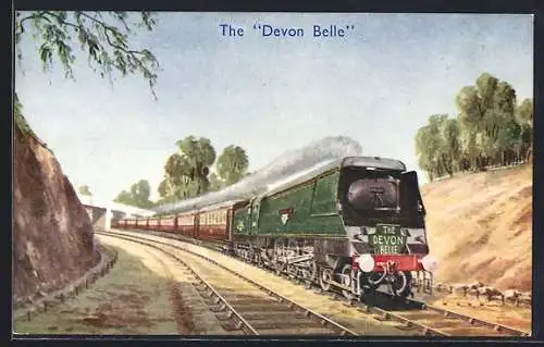 AK The Devon Belle No 34001, englische Eisenbahn