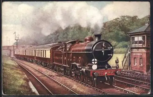 AK Southern Belle passing Tooting Bec Common, englische Eisenbahn