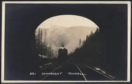 AK Connaught Tunnel, englische Eisenbahn
