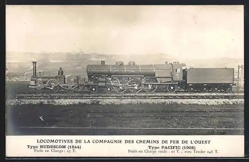 AK Type Buddicom, Type Pacific, französische Eisenbahn