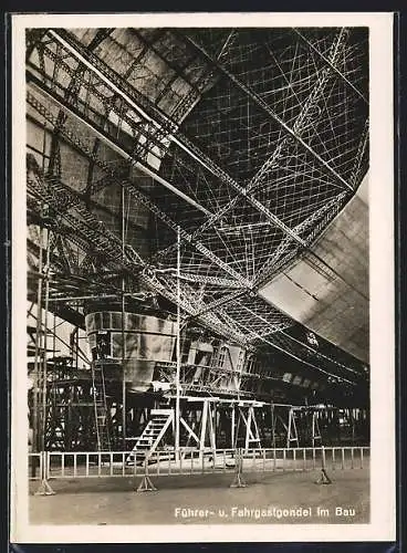AK Friedrichshafen, Luftschiffbau Zeppelin, Führer- und Fahrgastgondel im Bau