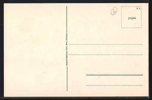 AK Friedrichshafen, Zeppelin über dem Ort