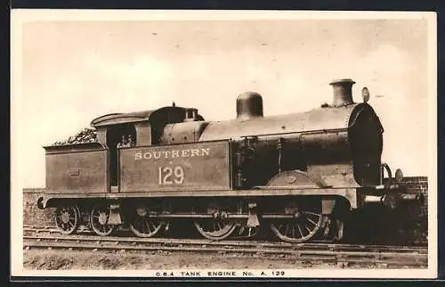 AK englische Eisenbahn Tank Engine No. A. 129