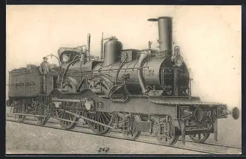 AK Machine No. 2873, französische Eisenbahn