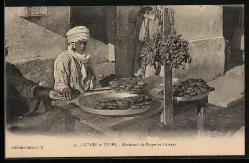 AK Marchand de Dattes et Gateaux, arabische Händler