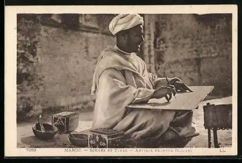 AK Artiste Peintre, arabischer Handwerker