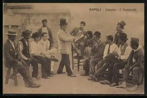 AK Neapel / Napoli, Costume, Il Cantastrofe