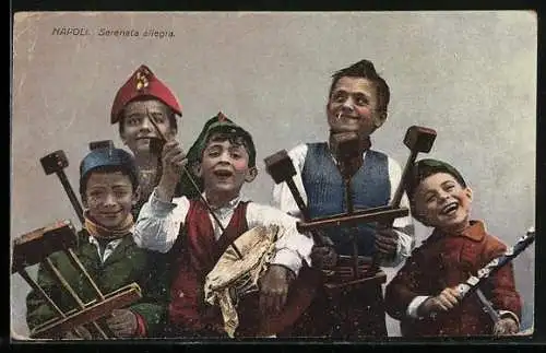 AK Neapel / Napoli, Serenata allegra