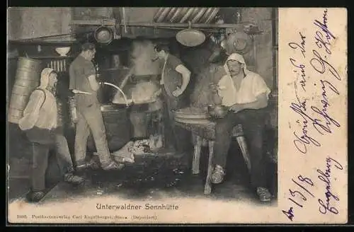AK Unterwaldner Sennhütte, Käse-Herstellung