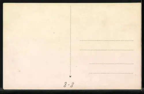 Foto-AK Maurer auf einem Gerüst, Handwerk