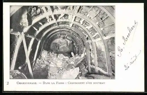 AK Charbonnage, Creusement d`un Bouveau, Kohle