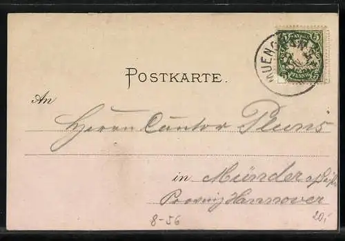 Lithographie München, Münchner Hofbräuhaus, Münchener Kindl