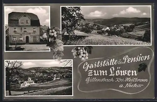 AK Billensbach /Heilbronn, Gaststätte und Pension zum Löwen, Bes. Walter Schick