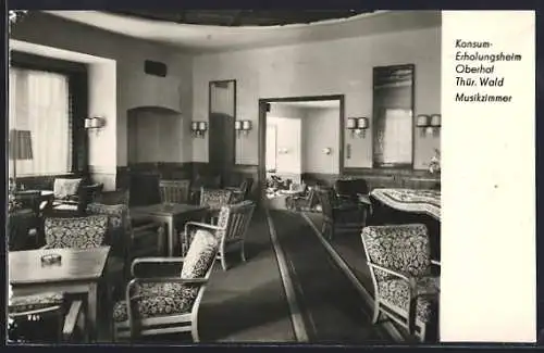 AK Oberhof /Thür. Wald, Konsum-Erholungsheim, Musikzimmer