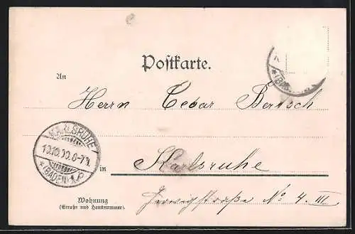 AK Bühl /Baden, Stadtansicht mit Kirche