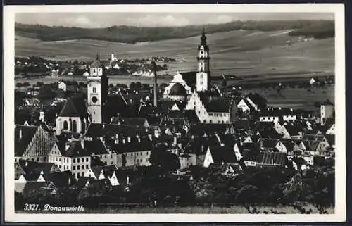 AK Donauwörth, Stadtansicht mit Kirchen