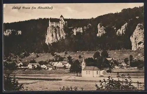 AK Prunn im Altmühltal, Ortsansicht mit Schloss