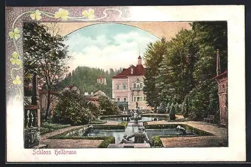 AK Ansichtskarten-Reklame, Ansichtskartengeschichte, Schloss Hellbrunn