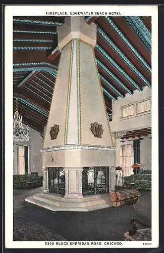 AK Chicago, IL, Fireplace, Edgewater Beach Hotel