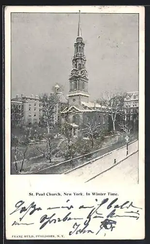 AK New York, NY, St. Paul Church