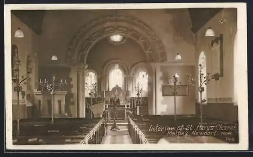 AK Newport, MT, Interior of St. Mary`s Church