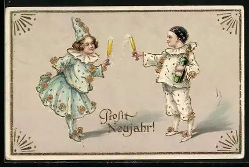 AK Harlekin stösst mit Mädchen an