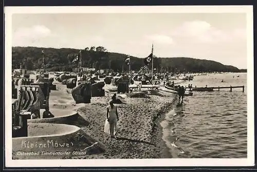 AK Timmendorfer Strand, Urlauber im Strandbad, 