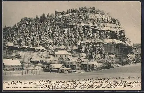 AK Oybin, Die Ortschaft im Winter