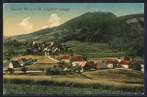 AK Lausche /Lausitzer Gebirge, Ortsansicht mit Umgebung