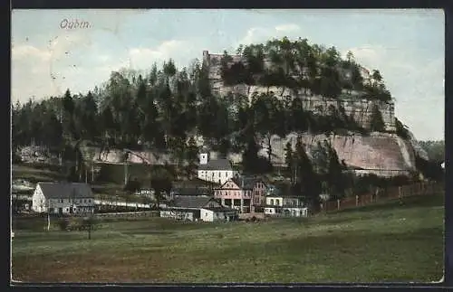 AK Oybin, Blick auf den Ort