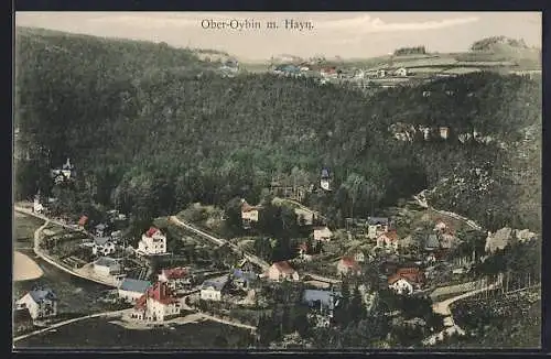 AK Ober-Oybin, Ortsansicht mit Hayn