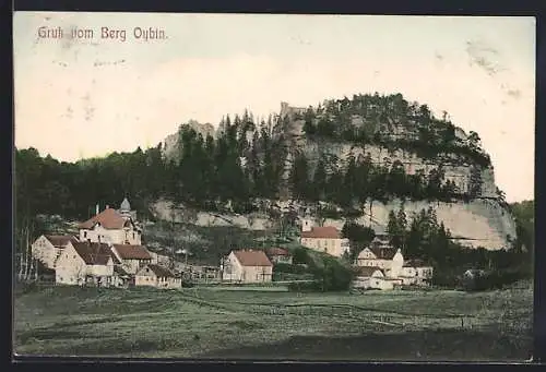 AK Oybin, Blick auf den Berg