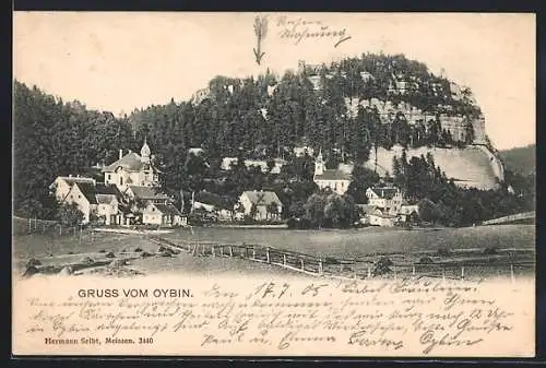AK Oybin, Blick auf den Ort