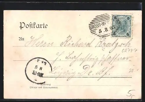 AK Oybin, Der Hochwald mit Ortspartie