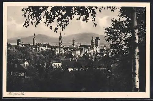 AK Zittau i. Sa., Ortansicht mit Kirchtürmen