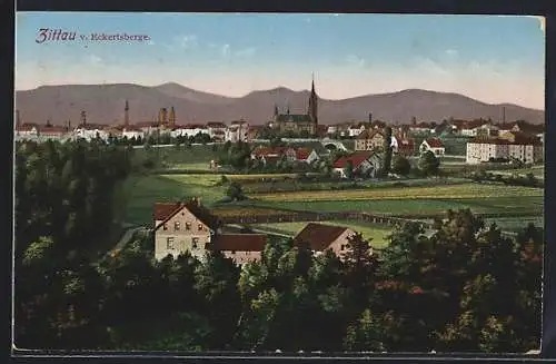 AK Zittau, Blick vom Eckertsberge