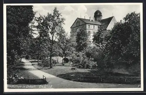 AK Cöthen /Anh., Partie im Schlosspark