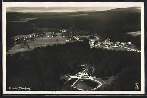 AK Elend /Oberharz, Teilansicht mit Wald