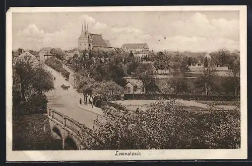 AK Lommatzsch, Strassenpartie mit Brücke