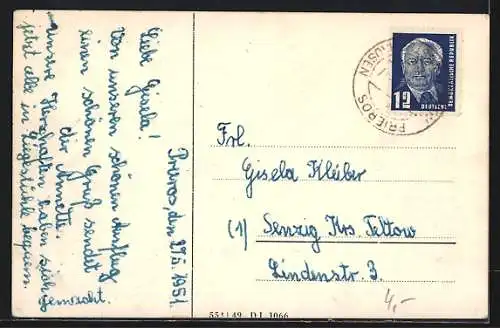 AK Prieros /Mark, Ausfahrt zum Spreewald