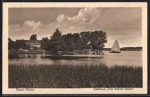 AK Klein-Köris, Gasthaus Zum Köriser Hafen F. Poillon