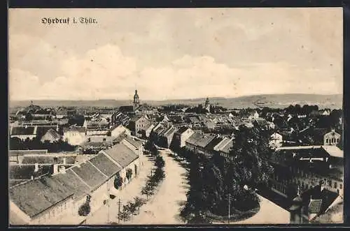 AK Ohrdruf in Thür., Gesamtansicht aus der Vogelschau